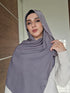 Dull Gray Festive Silk Magnetic Hijab