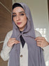 Dull Gray Festive Silk Magnetic Hijab