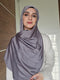 Dull Gray Festive Silk Magnetic Hijab
