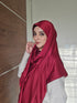 Ruby Red Festive Silk Magnetic Hijab