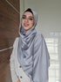 Silver Festive Silk Magnetic Hijab