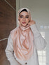 Peach Festive Silk Magnetic Hijab