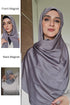 Dull Gray Festive Silk Magnetic Hijab