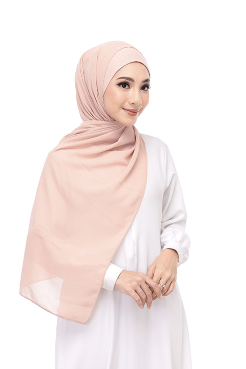 Pale Peach Magnetic Hijab