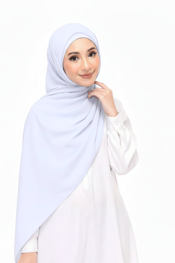 alice blue chiffon magnetic hijab