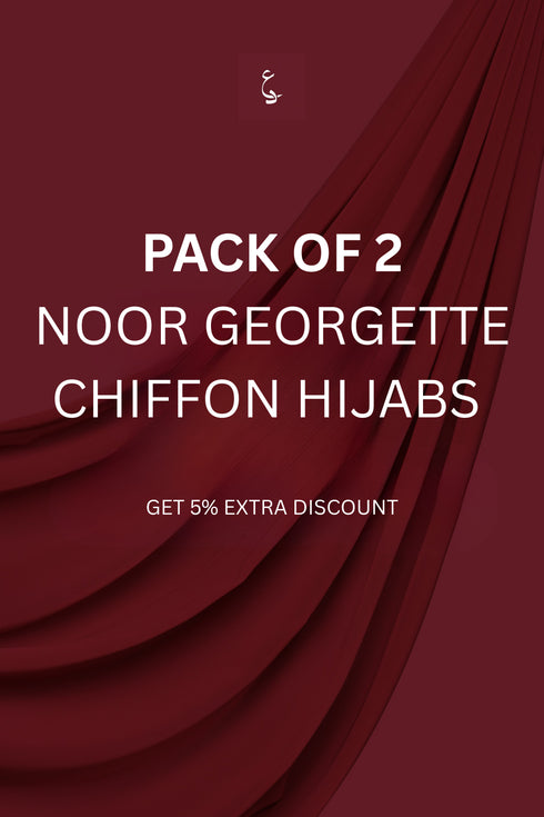 Buy 2 Noor Georgette Chiffon Hijabs (Get 5% Extra Discount)
