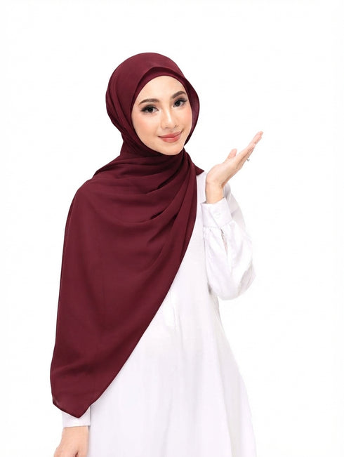 Cherry red magnetic hijab-daalain