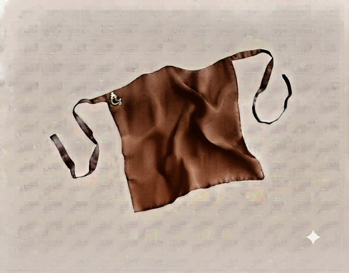 Dark Brown Niqab Tie to Tie