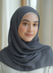 Dark Gray Plain Hijab