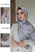 Silver Festive Silk Magnetic Hijab