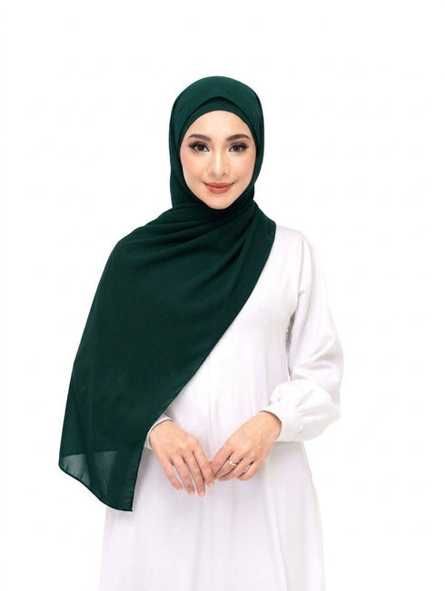 dark cyan-lime green Magnetic Hijab