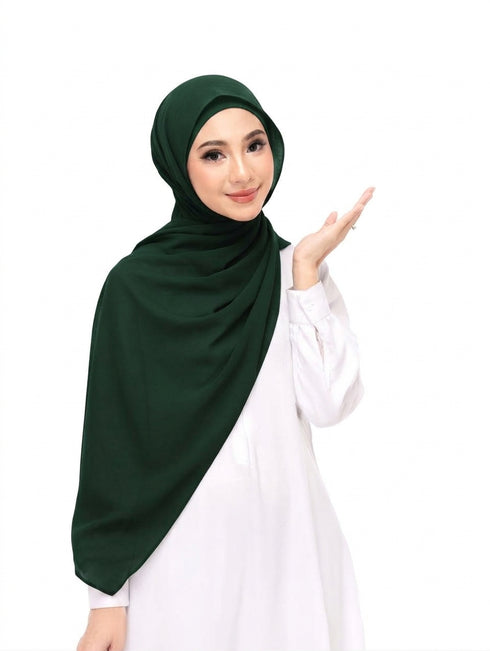 dark cyan-lime green Magnetic Hijab