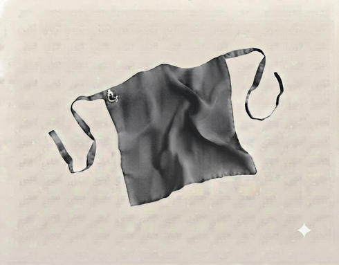 Gray Niqab Tie to Tie