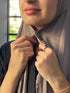 Dull Gray Silk Magnetic Hijab