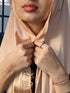 Peach Silk Magnetic Hijab