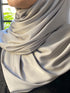 Silver Silk Magnetic Hijab