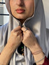 Silver Silk Magnetic Hijab