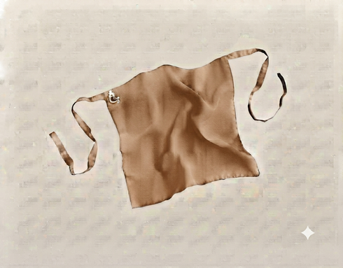 Light Brown Niqab Tie to Tie