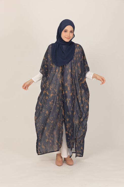 Midnight Nebula Kaftan – Premium Chiffon Georgette-daalain