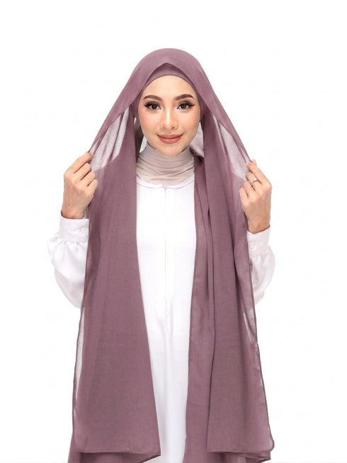Muted Mauve magnetic hijab