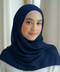 Navy Blue Plain Hijab