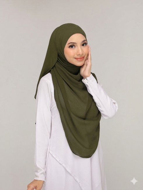 Olive green Noor hijab