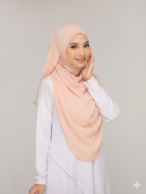 Pale Peach Noor Hijab