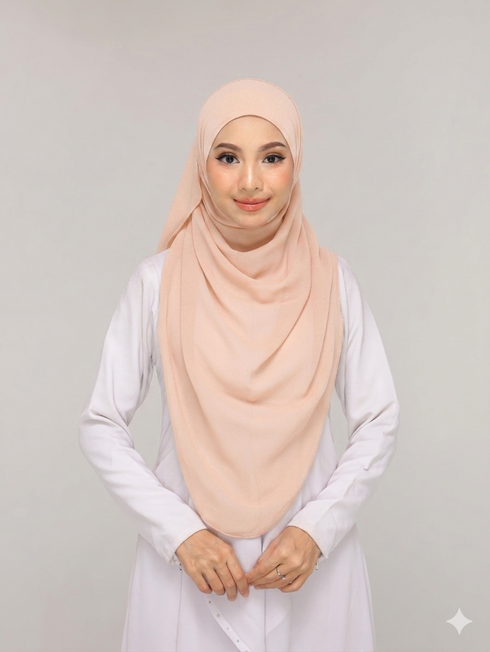 Pale Peach Noor Hijab