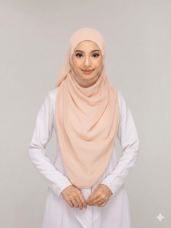 Pale Peach Noor Hijab