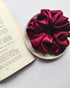 Ruby Red Silk Scrunchie
