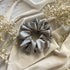 Dull Gray Silk Scrunchie