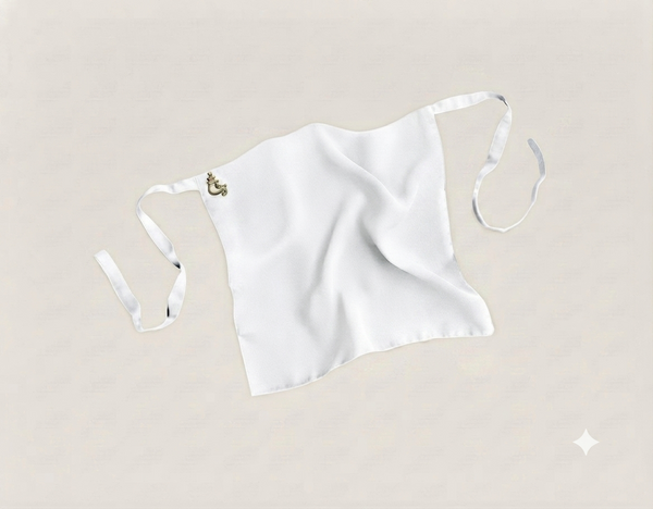 White Niqab Tie to Tie