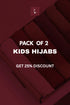 Pack Of 2 kids Hijabs