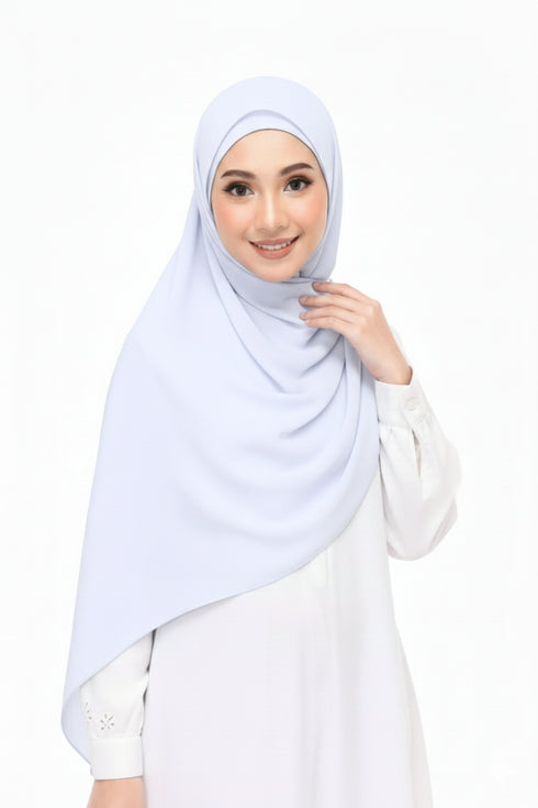 alice blue chiffon magnetic hijab