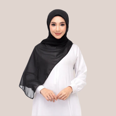 Black Magnet Hijab - DaalAin