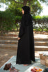 Black kaftan abaya-DaalAin