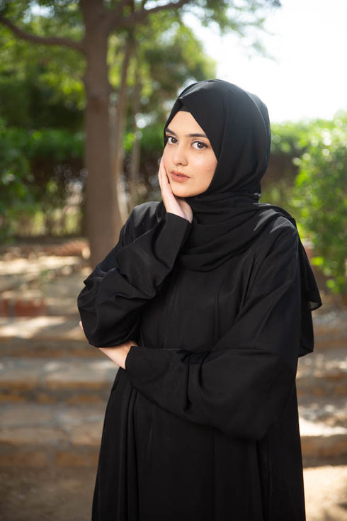 Black kaftan abaya-DaalAin