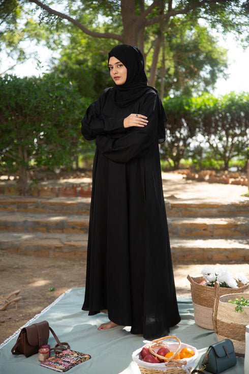 Black kaftan abaya-DaalAin