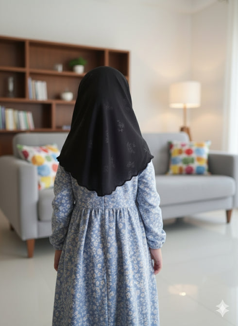 Black Ready-Go Kids' Hijab