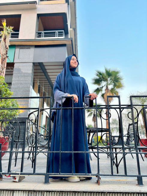 navy blue classic cey abaya