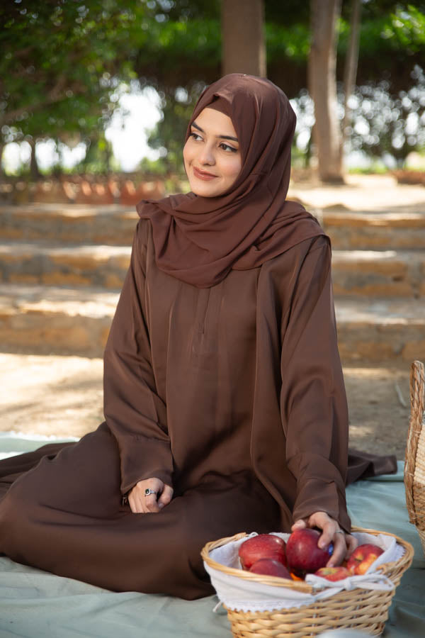 brown kaftan abaya