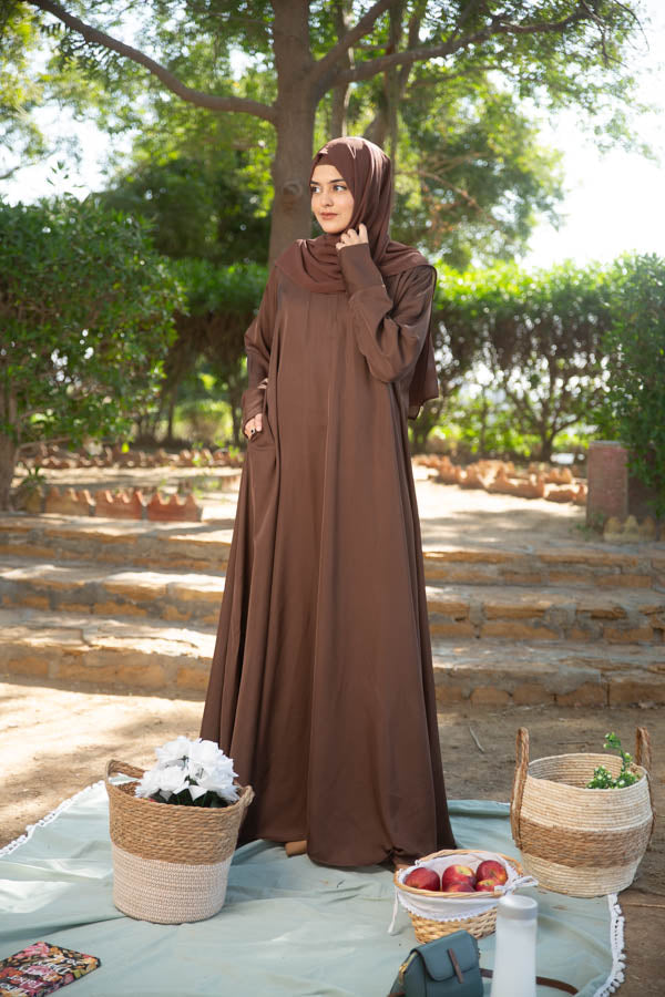brown kaftan abaya