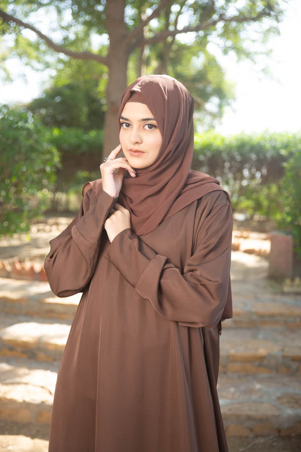 brown kaftan abaya
