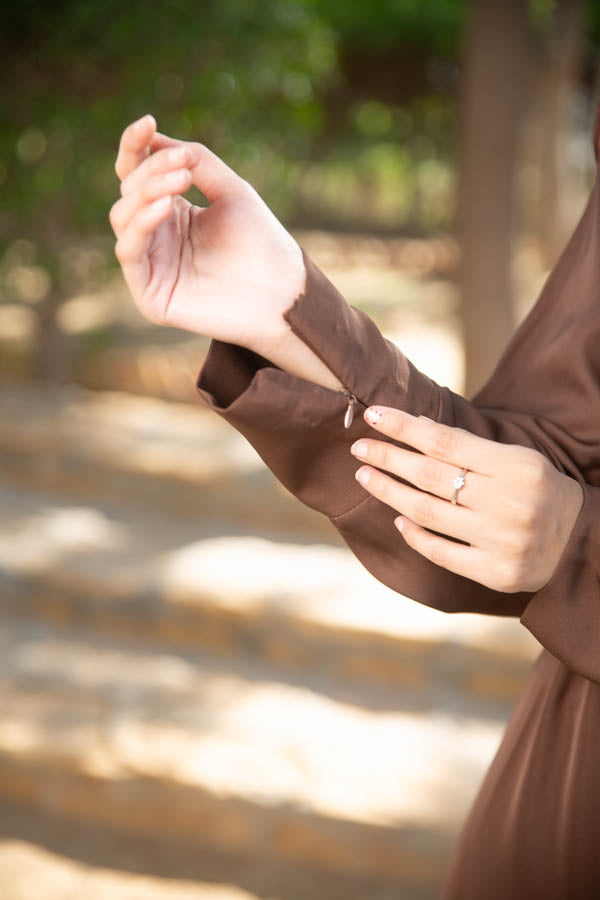 brown kaftan abaya