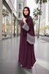 burgundy classic cey abaya