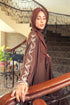Crimson Brown Festive Abaya - DaalAin