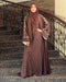 Crimson Brown Festive Abaya - DaalAin