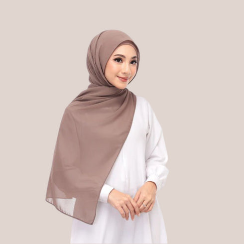 Brown Magnet Hijab - DaalAin