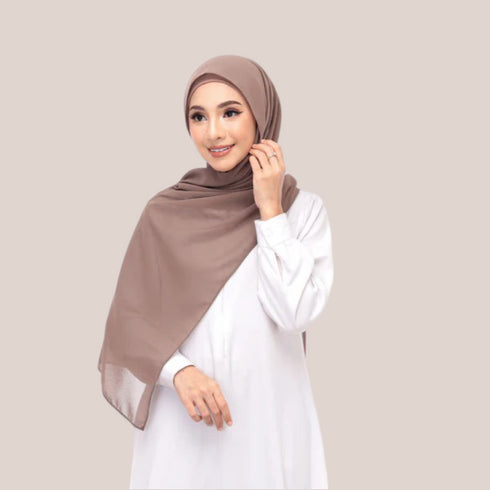 Brown Magnet Hijab - DaalAin