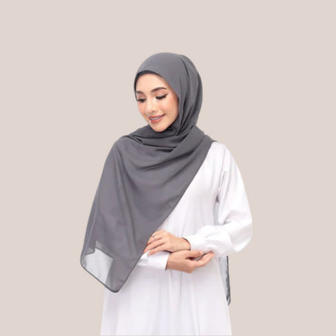 Gray Magnet Hijab - DaalAin